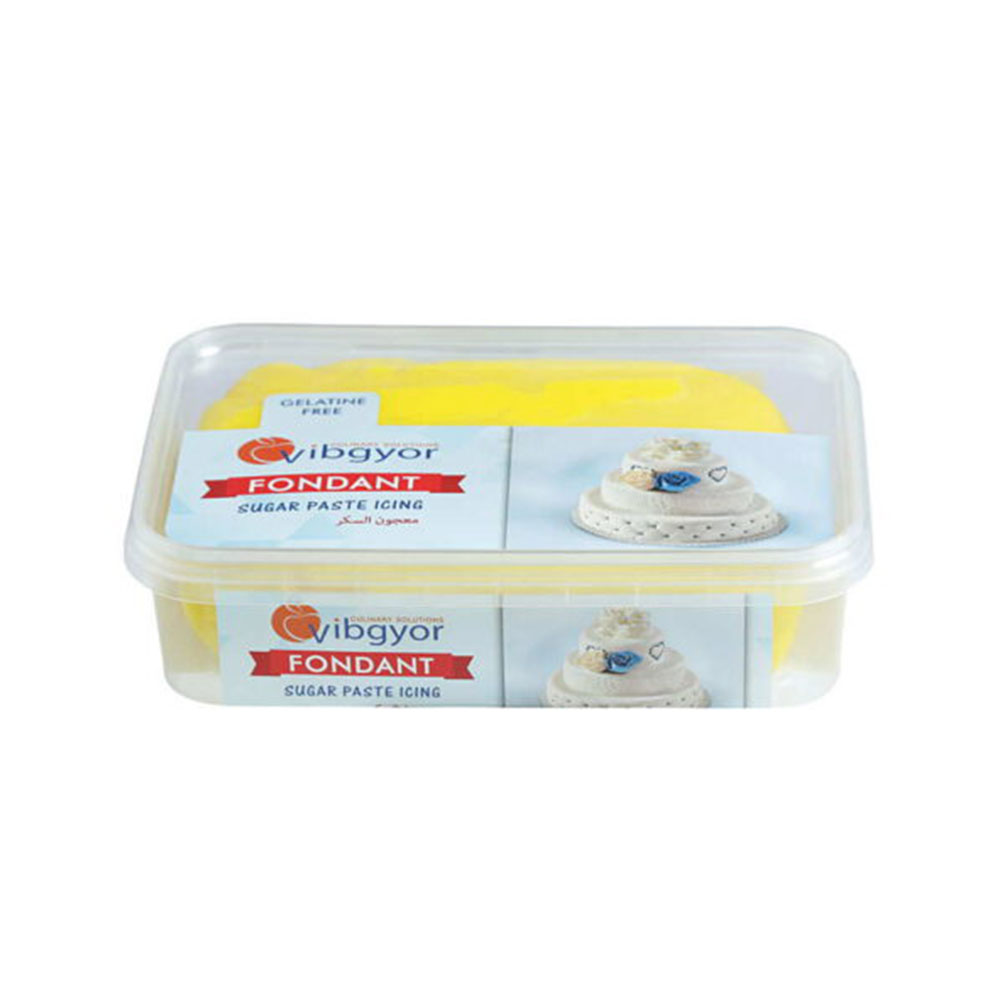 vibgyor yellow fondant sugar paste